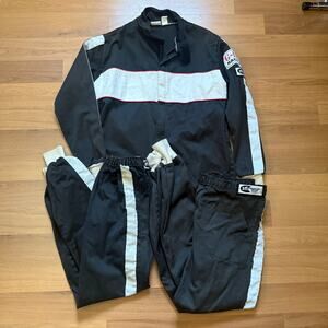 Men's Vintage G-Force Racing Gear Two Piece Suit Jacket Pants Sz Large/Medium